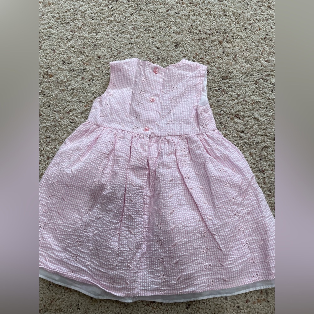 Baby Girl Wonder Nation Spring Easter Dress - 24 month pink gingham dress - Picture 3 of 6